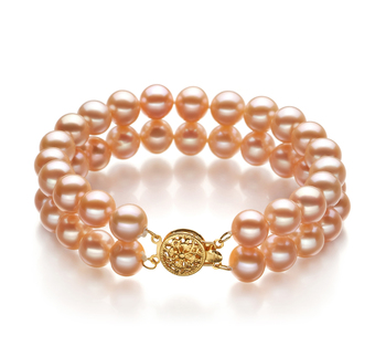 7-8mm AA Quality Freshwater Cultured Pearl Bracelet in Maxima Pink 7-8mm AA Quality Freshwater Cultured Pearl Bracelet in Maxima Pink