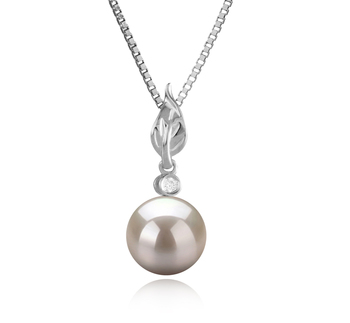 8-9mm AAAA Quality Freshwater Cultured Pearl Pendant in Miriah White 8-9mm AAAA Quality Freshwater Cultured Pearl Pendant in Miriah White