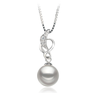 8-9mm AA Quality Japanese Akoya Cultured Pearl Pendant in Naomi White 8-9mm AA Quality Japanese Akoya Cultured Pearl Pendant in Naomi White