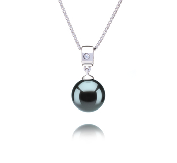 9-10mm AAA Quality Tahitian Cultured Pearl Pendant in Nicole Black 9-10mm AAA Quality Tahitian Cultured Pearl Pendant in Nicole Black