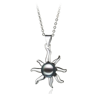 7-8mm AA Quality Freshwater Cultured Pearl Pendant in Nina Black 7-8mm AA Quality Freshwater Cultured Pearl Pendant in Nina Black