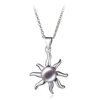 7-8mm AA Quality Freshwater Cultured Pearl Pendant in Nina Lavender 7-8mm AA Quality Freshwater Cultured Pearl Pendant in Nina Lavender