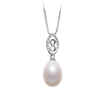10-11mm AA - Drop Quality Freshwater Cultured Pearl Pendant in Olina White 10-11mm AA - Drop Quality Freshwater Cultured Pearl Pendant in Olina White