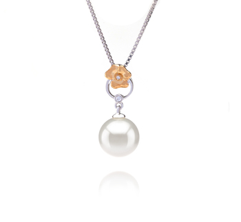 9-10mm AAAA Quality Freshwater Cultured Pearl Pendant in Pamela White 9-10mm AAAA Quality Freshwater Cultured Pearl Pendant in Pamela White