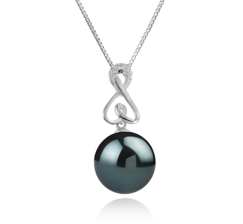 12-13mm AAA Quality Tahitian Cultured Pearl Pendant in Patsy Black