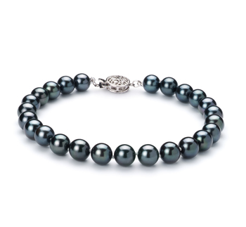 6.5-7mm AA Quality Japanese Akoya Cultured Pearl Bracelet in Black 6.5-7mm AA Quality Japanese Akoya Cultured Pearl Bracelet in Black