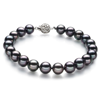 8.5-9mm AAA Quality Japanese Akoya Cultured Pearl Bracelet in Black 8.5-9mm AAA Quality Japanese Akoya Cultured Pearl Bracelet in Black