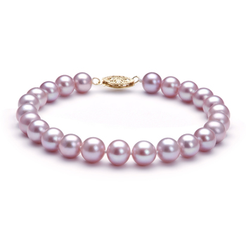 7-8mm AA Quality Freshwater Cultured Pearl Bracelet in Lavender