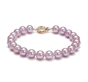 7.5-8mm AAA Quality Freshwater Cultured Pearl Bracelet in Lavender 7.5-8mm AAA Quality Freshwater Cultured Pearl Bracelet in Lavender