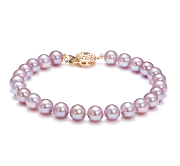 6-7mm AAAA Quality Freshwater Cultured Pearl Bracelet in Lavender 6-7mm AAAA Quality Freshwater Cultured Pearl Bracelet in Lavender