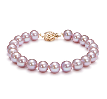 8.5-9.5mm AAA Quality Freshwater Cultured Pearl Bracelet in Lavender 8.5-9.5mm AAA Quality Freshwater Cultured Pearl Bracelet in Lavender