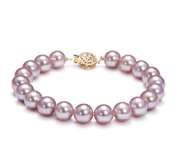 8.5-9.5mm AAAA Quality Freshwater Cultured Pearl Bracelet in Lavender 8.5-9.5mm AAAA Quality Freshwater Cultured Pearl Bracelet in Lavender