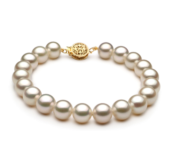 8-9mm AAA Quality Freshwater Cultured Pearl Bracelet in White 8-9mm AAA Quality Freshwater Cultured Pearl Bracelet in White