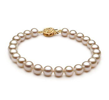 6-7mm AAAA Quality Freshwater Cultured Pearl Bracelet in White 6-7mm AAAA Quality Freshwater Cultured Pearl Bracelet in White