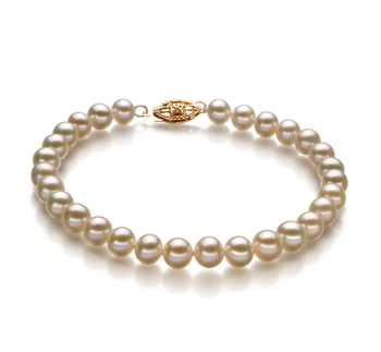 5-5.5mm AA Quality Freshwater Cultured Pearl Bracelet in White 5-5.5mm AA Quality Freshwater Cultured Pearl Bracelet in White