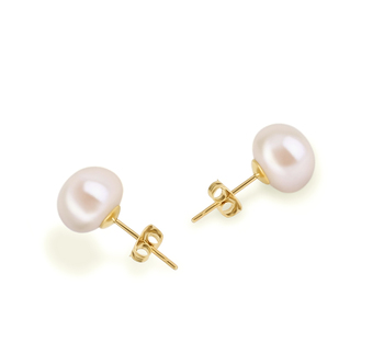 8-9mm AAA Quality Freshwater Cultured Pearl Earring Pair in White 8-9mm AAA Quality Freshwater Cultured Pearl Earring Pair in White
