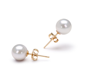 6.5-7mm AAA Quality Japanese Akoya Cultured Pearl Earring Pair in White 6.5-7mm AAA Quality Japanese Akoya Cultured Pearl Earring Pair in White