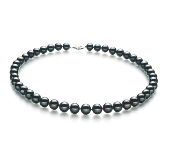 8.5-9mm AA Quality Freshwater Cultured Pearl Necklace in Black 8.5-9mm AA Quality Freshwater Cultured Pearl Necklace in Black