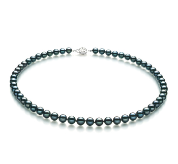 6.5-7mm AA Quality Japanese Akoya Cultured Pearl Necklace in Black 6.5-7mm AA Quality Japanese Akoya Cultured Pearl Necklace in Black