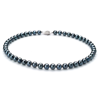 7.5-8mm AAA Quality Japanese Akoya Cultured Pearl Necklace in Black 7.5-8mm AAA Quality Japanese Akoya Cultured Pearl Necklace in Black
