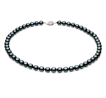 7-7.5mm AAA Quality Japanese Akoya Cultured Pearl Necklace in Black 7-7.5mm AAA Quality Japanese Akoya Cultured Pearl Necklace in Black