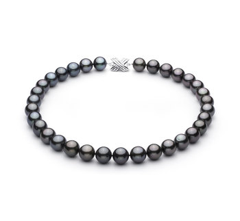 12-13.1mm AAA Quality Tahitian Cultured Pearl Necklace in Black