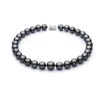 13.1-16mm AAA+ Quality Tahitian Cultured Pearl Necklace in Black 13.1-16mm AAA+ Quality Tahitian Cultured Pearl Necklace in Black