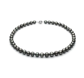 8-10mm AA+ Quality Tahitian Cultured Pearl Necklace in Black 8-10mm AA+ Quality Tahitian Cultured Pearl Necklace in Black