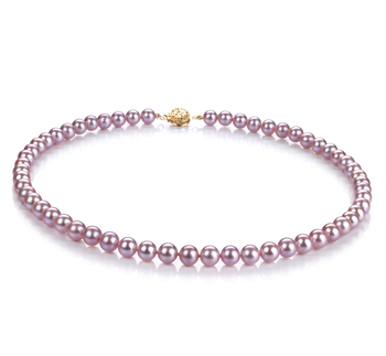 6-6.5mm AAAA Quality Freshwater Cultured Pearl Necklace in Lavender 6-6.5mm AAAA Quality Freshwater Cultured Pearl Necklace in Lavender