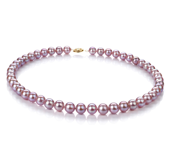 8.5-9mm AA Quality Freshwater Cultured Pearl Necklace in Lavender