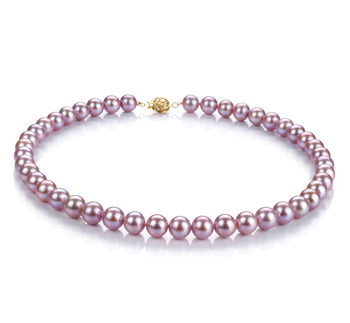 8.5-9.5mm AAAA Quality Freshwater Cultured Pearl Necklace in Lavender 8.5-9.5mm AAAA Quality Freshwater Cultured Pearl Necklace in Lavender