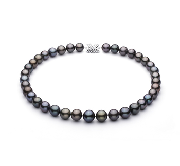 11.1-13.5mm AA+ Quality Tahitian Cultured Pearl Necklace in Multicolour