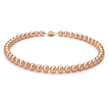 8.5-9.5mm AAA Quality Freshwater Cultured Pearl Necklace in Pink 8.5-9.5mm AAA Quality Freshwater Cultured Pearl Necklace in Pink