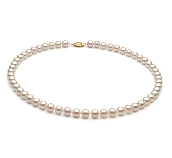 6-7mm A+ Quality Chinese Akoya Cultured Pearl Necklace in White 6-7mm A+ Quality Chinese Akoya Cultured Pearl Necklace in White