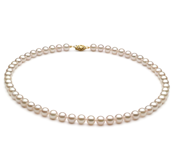 6-7mm AA+ Quality Chinese Akoya Cultured Pearl Necklace in White 6-7mm AA+ Quality Chinese Akoya Cultured Pearl Necklace in White