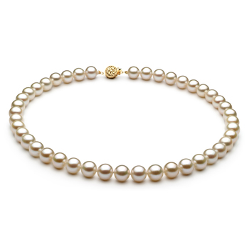 8-8.5mm AAAA Quality Freshwater Cultured Pearl Necklace in White
