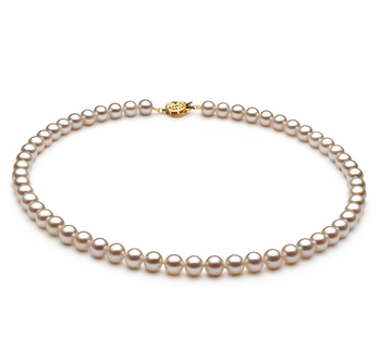 6-7mm AAAA Quality Freshwater Cultured Pearl Necklace in White