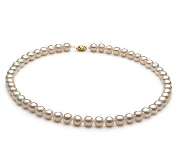 6.5-7.5mm AA Quality Freshwater Cultured Pearl Necklace in White 6.5-7.5mm AA Quality Freshwater Cultured Pearl Necklace in White