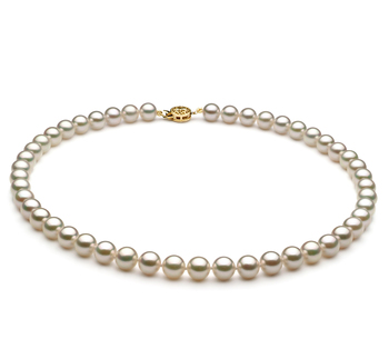 7.5-8mm AAA Quality Japanese Akoya Cultured Pearl Necklace in White 7.5-8mm AAA Quality Japanese Akoya Cultured Pearl Necklace in White