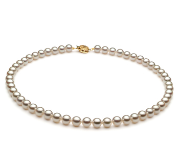 6.5-7mm AAA Quality Japanese Akoya Cultured Pearl Necklace in White 6.5-7mm AAA Quality Japanese Akoya Cultured Pearl Necklace in White