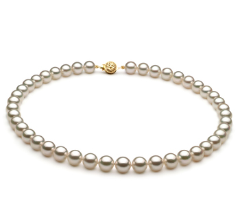 8.5-9mm AAA Quality Japanese Akoya Cultured Pearl Necklace in White 8.5-9mm AAA Quality Japanese Akoya Cultured Pearl Necklace in White