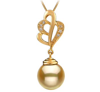 10-11mm AAA Quality South Sea Cultured Pearl Pendant in Prudence Gold 10-11mm AAA Quality South Sea Cultured Pearl Pendant in Prudence Gold