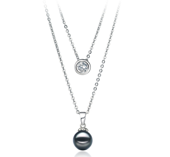 7-8mm AA Quality Japanese Akoya Cultured Pearl Necklace in Ramona Black 7-8mm AA Quality Japanese Akoya Cultured Pearl Necklace in Ramona Black