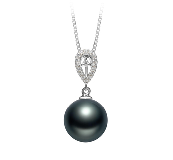 10-11mm AAA Quality Tahitian Cultured Pearl Pendant in Regina Black 10-11mm AAA Quality Tahitian Cultured Pearl Pendant in Regina Black