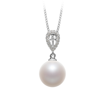 10-11mm AAAA Quality Freshwater Cultured Pearl Pendant in Regina White 10-11mm AAAA Quality Freshwater Cultured Pearl Pendant in Regina White