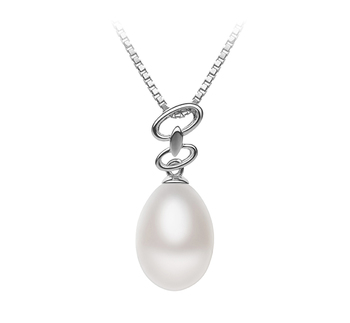 10-11mm AA - Drop Quality Freshwater Cultured Pearl Pendant in Rylie White 10-11mm AA - Drop Quality Freshwater Cultured Pearl Pendant in Rylie White