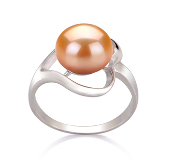 9-10mm AA Quality Freshwater Cultured Pearl Ring in Sadie Pink 9-10mm AA Quality Freshwater Cultured Pearl Ring in Sadie Pink