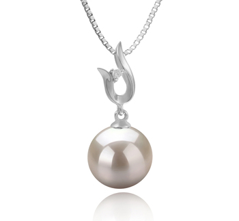 9-10mm AAAA Quality Freshwater Cultured Pearl Pendant in Samantha White 9-10mm AAAA Quality Freshwater Cultured Pearl Pendant in Samantha White