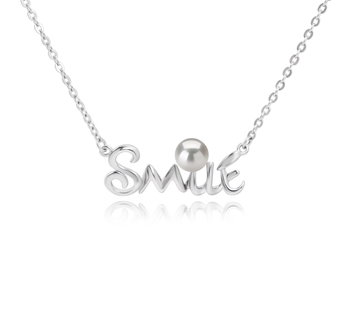 5-6mm AAAA Quality Freshwater Cultured Pearl Necklace in Smile White 5-6mm AAAA Quality Freshwater Cultured Pearl Necklace in Smile White