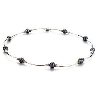 5-7mm A Quality Freshwater Cultured Pearl Necklace in Sophia Black 5-7mm A Quality Freshwater Cultured Pearl Necklace in Sophia Black